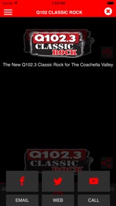 Q102.3 CLASSIC ROCK KRHQ APP screenshot #3 for iPhone