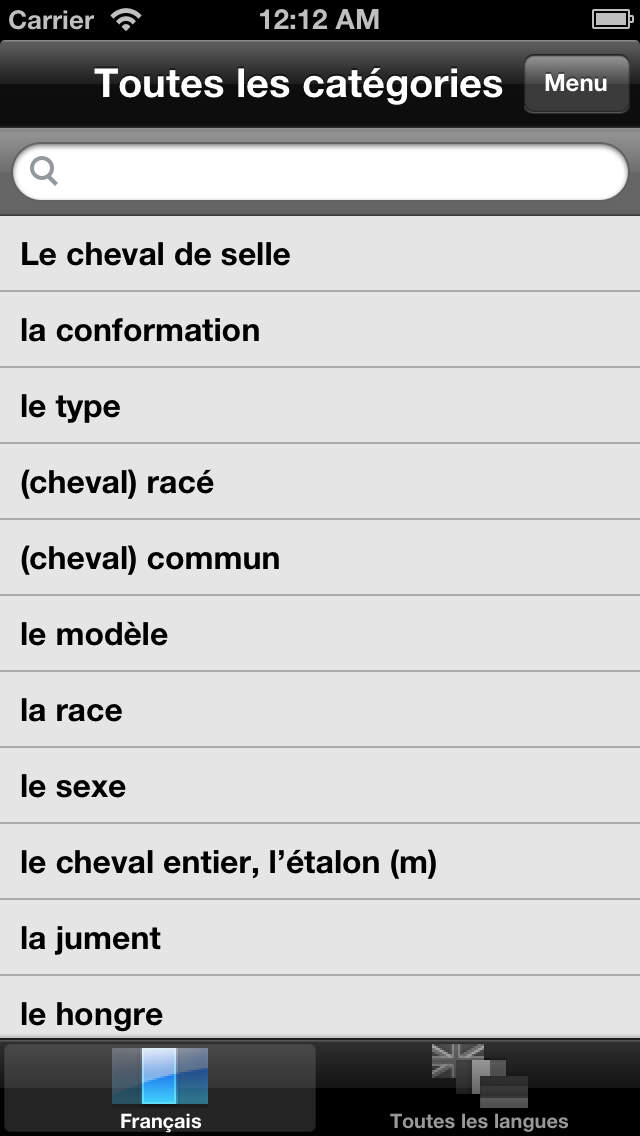 Screenshot #3 pour Dictionnaire Équestre