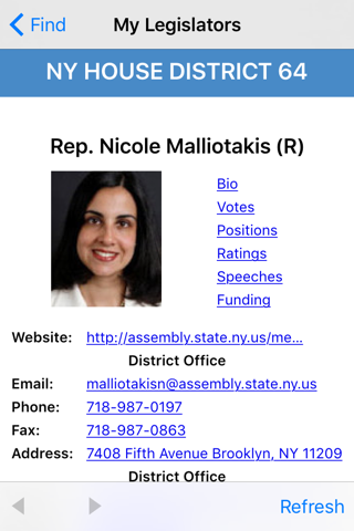MyLegis : New York — Find your Legislators & Legislative Districts screenshot 2