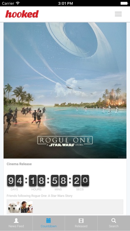 Hooked - Follow, countdown & recommend TV