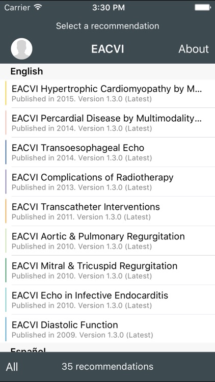 EACVI Recommendations