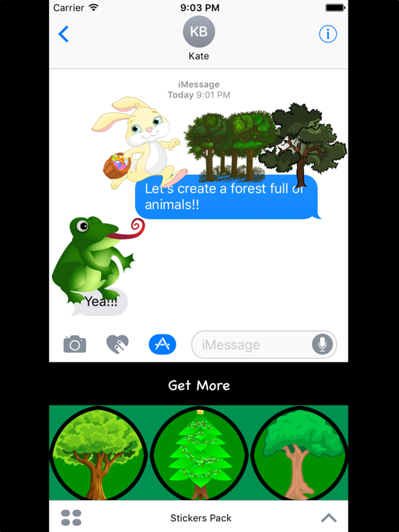 Tree Stickers For iMessage iPad screenshot 5 - Stickers app