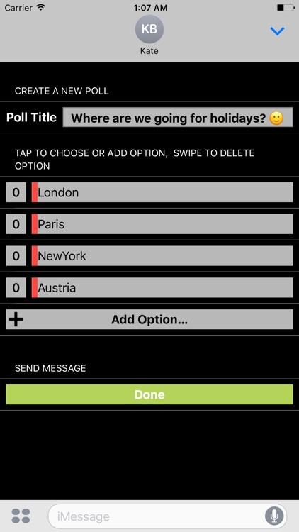 Poll With Friends for iMessage