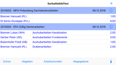 Screenshot #1 pour SORBA Arbeitszeit