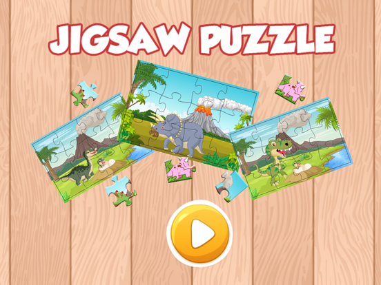 Dinosaur Jigsaw Kids Dino Puzzles Learning Games iPad screenshot
