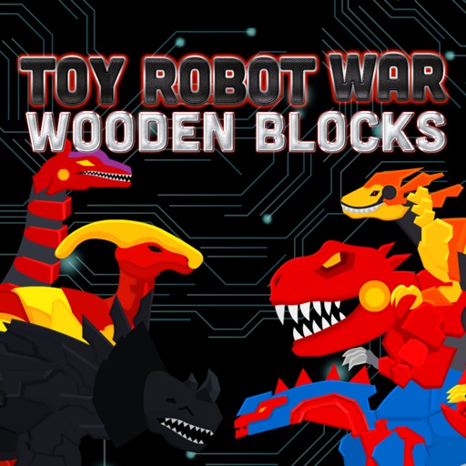 Toy Robot War Wooden Blocks Icon