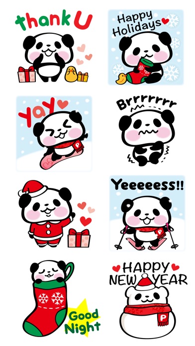 パンダぁー クリスマス ステッカー for iMessageのスクリーンショット3 パンダぁー クリスマス ステッカー for iMessageのスクリーンショット3