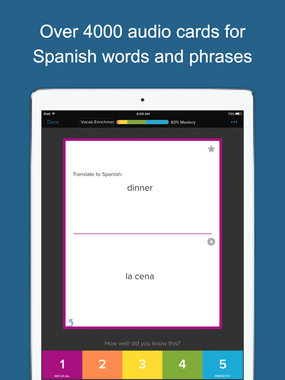 Screenshot #1 for Spanish Vocab Genius