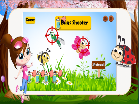 Bugs Halloween: Shooter Monsters Games For Kids iPad screenshot