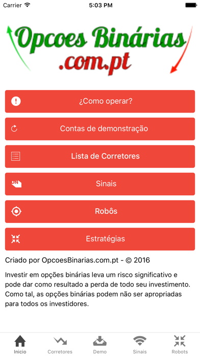 Screenshot #1 pour Opções Binárias para iniciantes