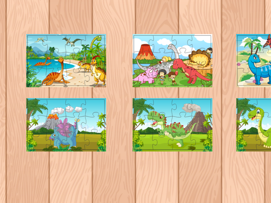 Dinosaur Jigsaw Kids Dino Puzzles Learning Games iPad screenshot