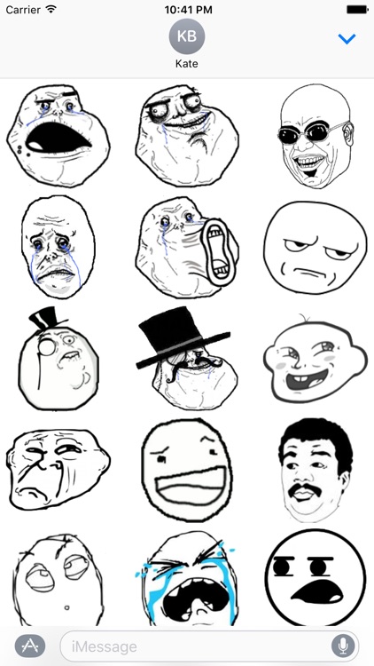 Rage faces - Stickers for iMessage screenshot-3