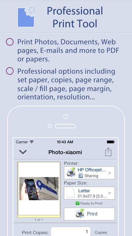 Quick Print for iPhone