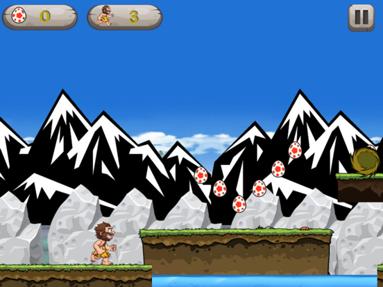 Caveman Hero - Run and Jump Collect Dinosaur Eggs iPad screenshot
