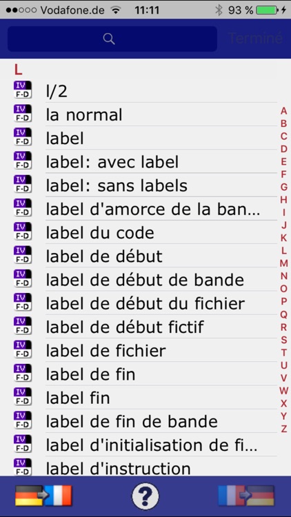 Dictionary of Engineering German <-> French