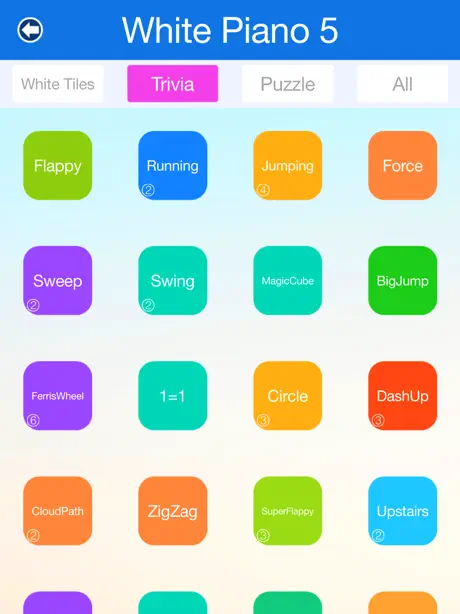 White Piano 5 : Tiles Master 5 Magic Trivia games