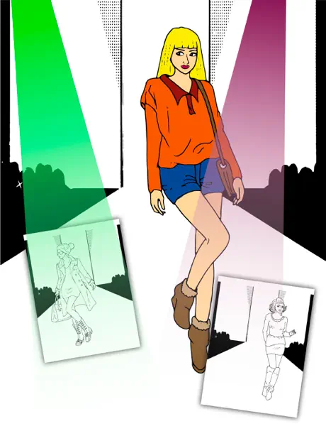 Paint and Color Top Models Games