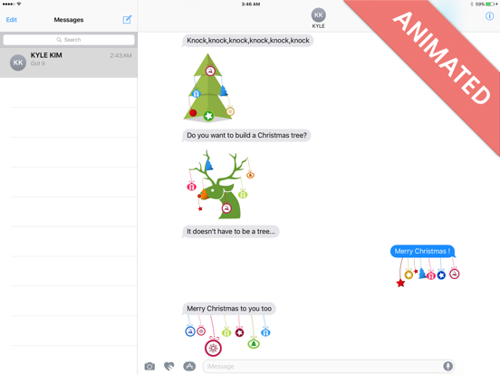 Screenshot #4 pour Xmas Deco:Animated Christmas Stickers for iMessage