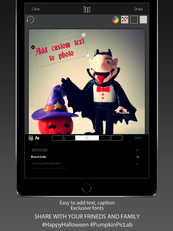 Pumpkin Pic Lab : Spooky Halloween Photo Editor iPad screenshot