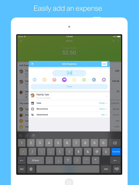 Cospender - Split Expenses iPad screenshot 2 - Finance app