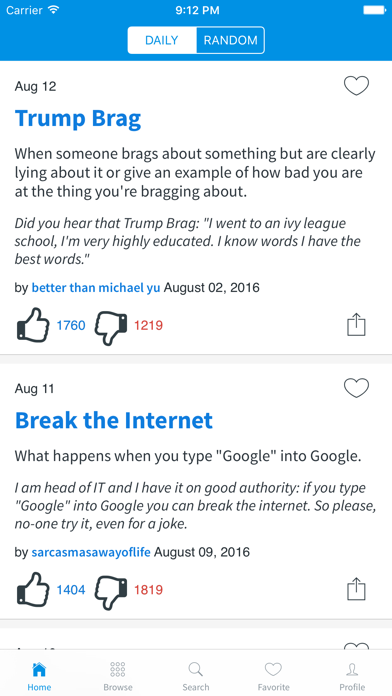 Screenshot #1 pour UrbanDict -  for Urban Dictionary website