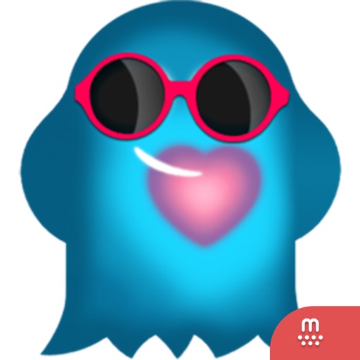 Cute HeartGlowing Ghost stickers 2 icon