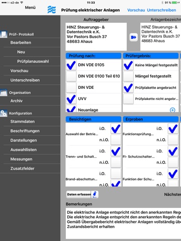 MEiAPPS Prüf- Protokoll screenshot 2