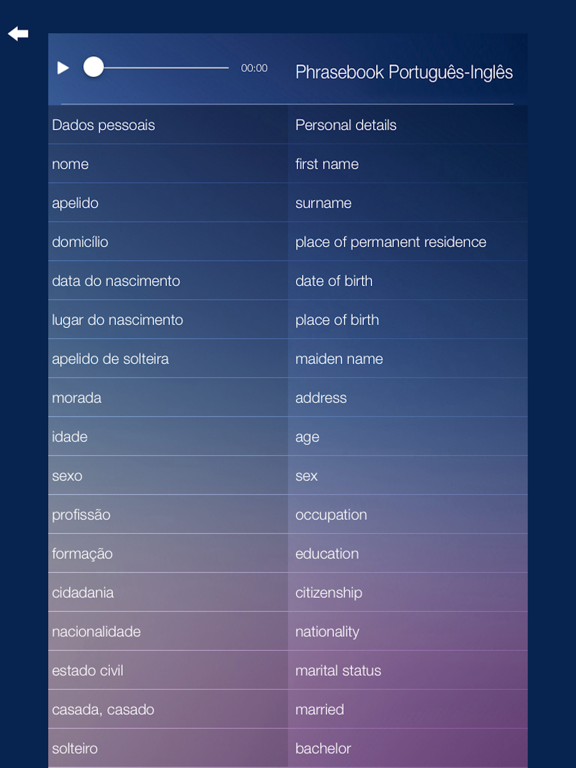 Aprender Inglês Áudio Curso Vocabulário Gramática iPad screenshot