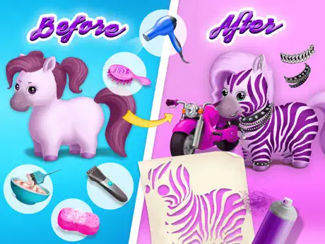 Pony Sisters Hair Salon 2 - Pet Horse Makeover Fun