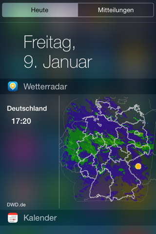 Wetterradar screenshot 2