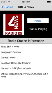 switzerland radio live player (schweiz / swiss) iphone screenshot 2
