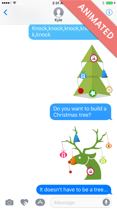 Screenshot #2 pour Xmas Deco:Animated Christmas Stickers for iMessage