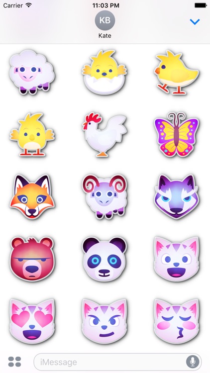 Animals emoticons • Stickers for iMessage