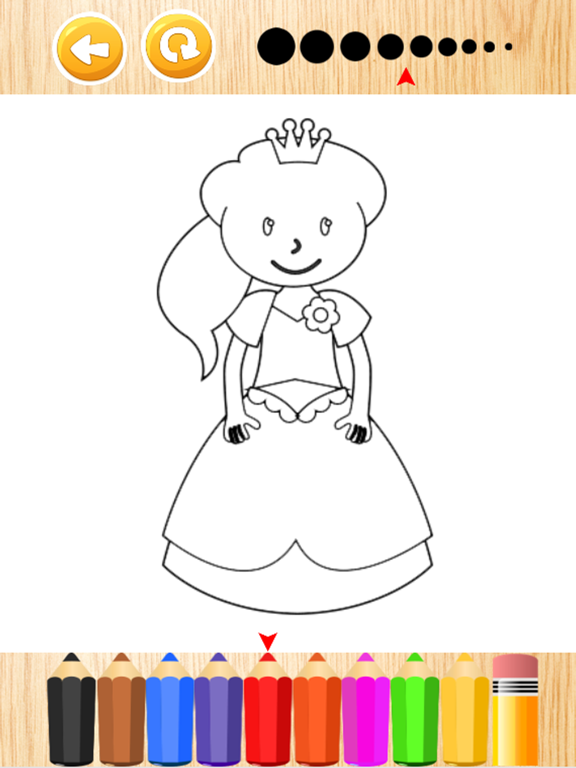 Princess Coloring Book HD - Fun Kids Drawing iPad screenshot