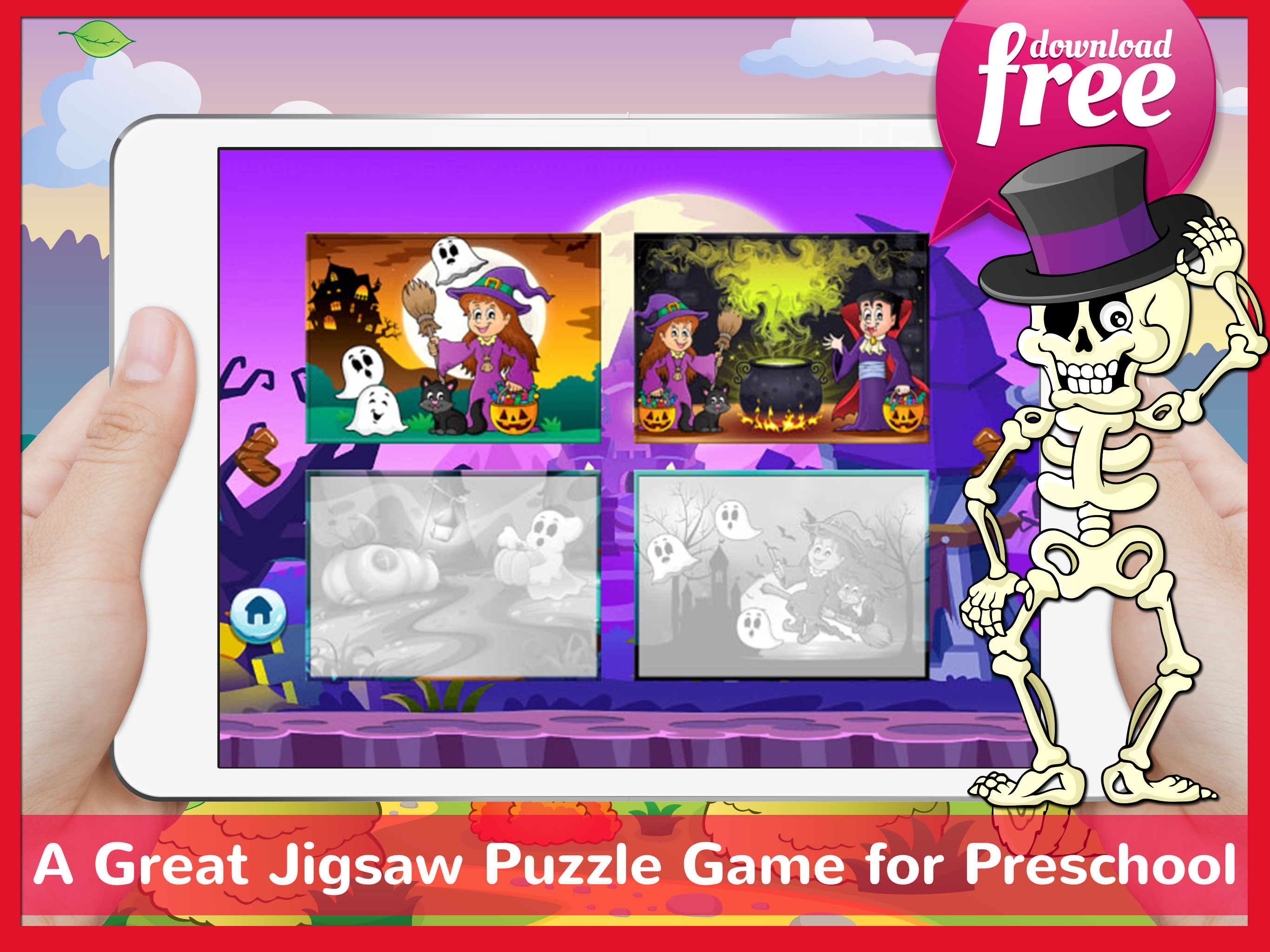 Halloween Jigsaw Puzzles Games For Kids & Toddlers