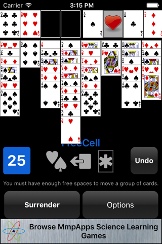 FreeCell Classic Solitaire screenshot 3