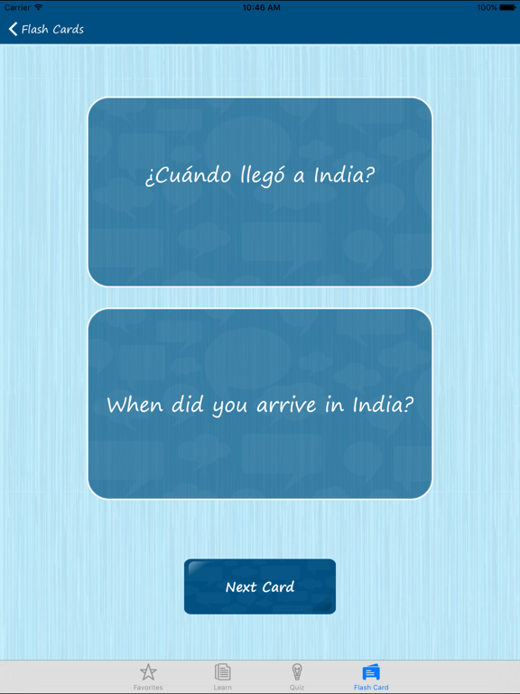Screenshot #6 pour Learn Spanish Quickly - Phrases, Quiz, Flash Card