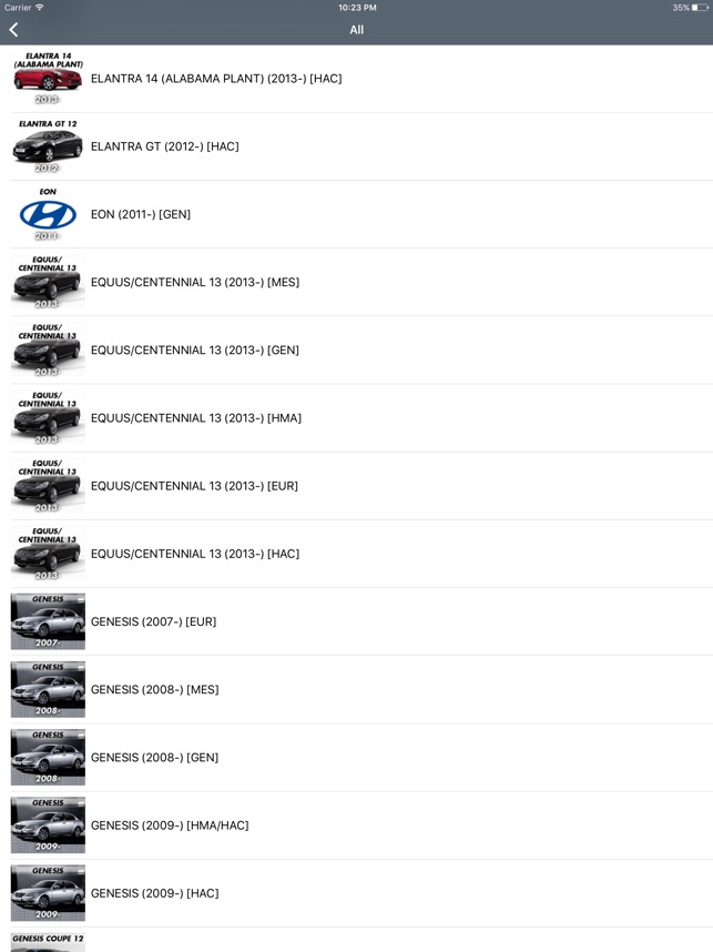 Hyundai Car Parts - ETK Parts Diagrams