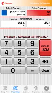 Chemours PT Calc screenshot #2 for iPhone