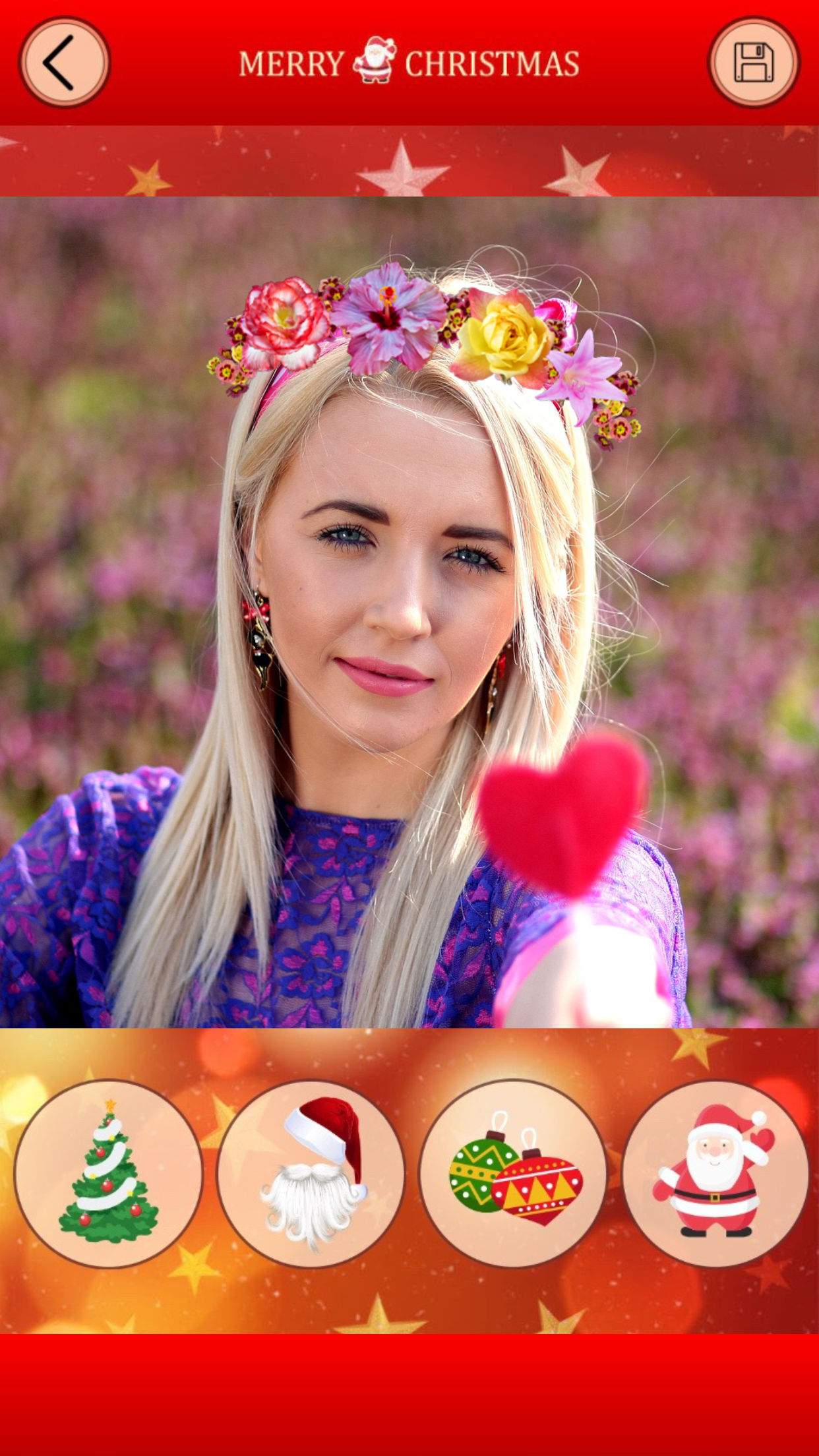 Funny Face - New Year, Christmas Photo Stickers