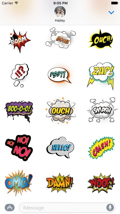 Comic Text Stickers for iMessage