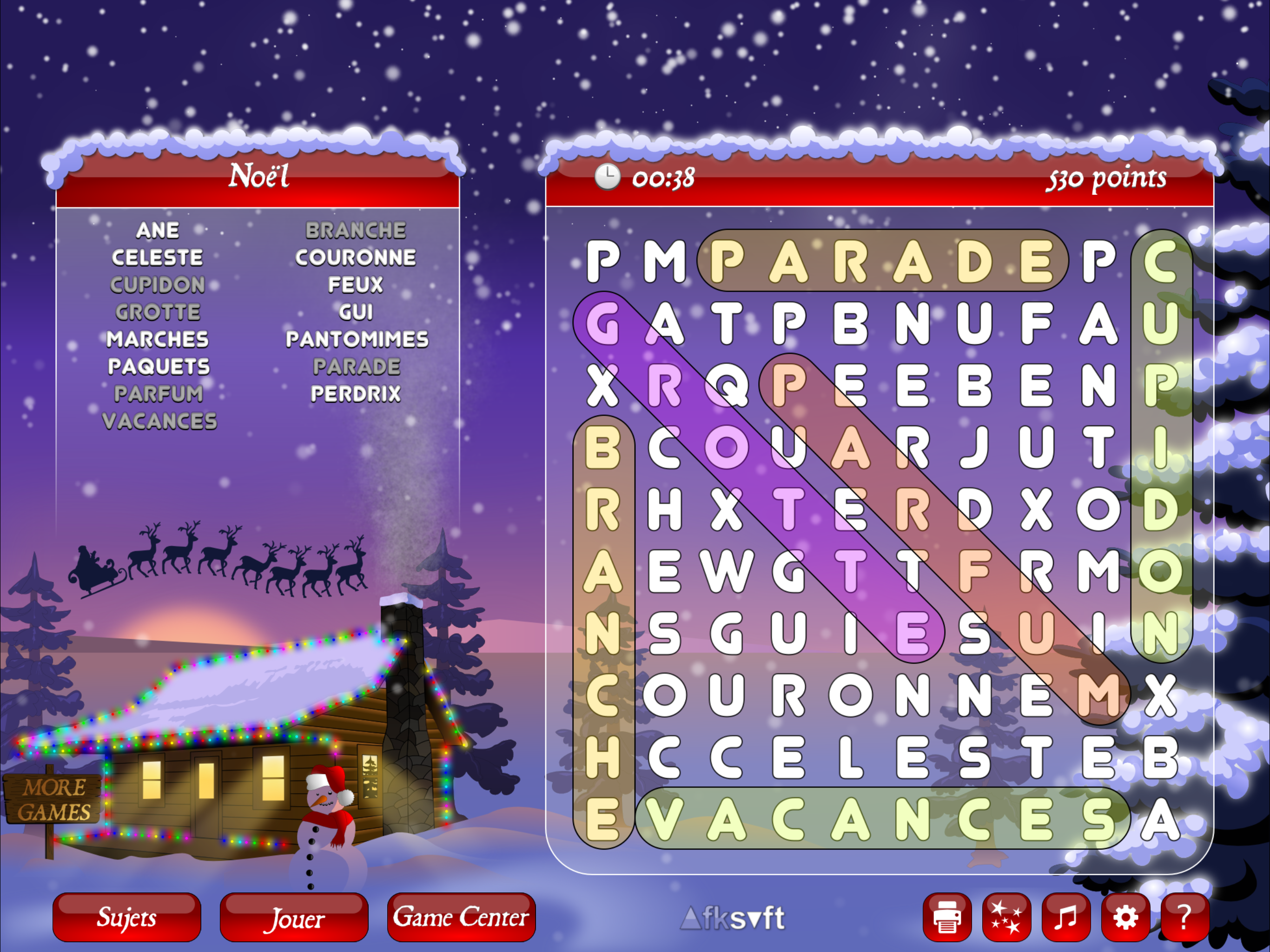 Recherche de mot - Joyeux Noël