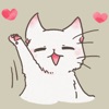 White Cat app icon - Stickers app for iPhone