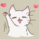 White Cat app icon - Stickers app for iPhone