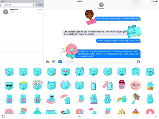 Screenshot #4 pour SugarBearHair Stickers