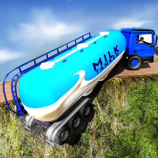 Off-Road Dairy Milk Tanker Transport Driver Icon