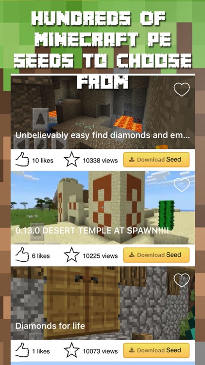 MinePE Seeds for Minecraft PE Pocket Edition