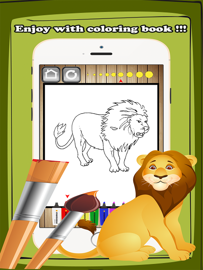 Wild Animals Coloring Book Kids Educational Games screenshot 6