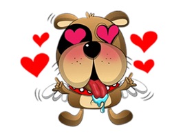 What better way to say anything than with lazy dog stickers
