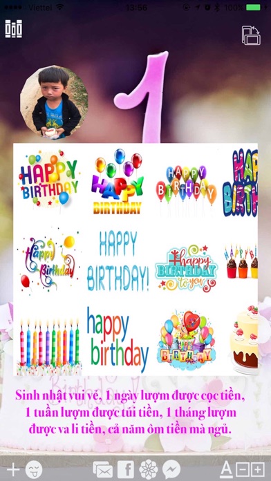 Screenshot #1 pour Làm thiệp Chúc Mừng Sinh Nhật hay nhất 2017
